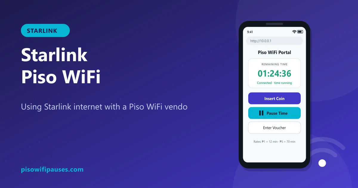 Starlink Piso WiFi setup and pause time