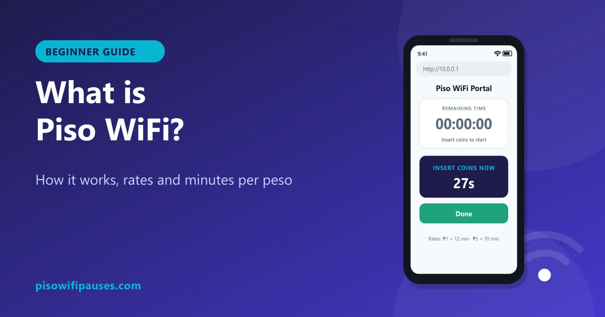 What is Piso WiFi and how many minutes per peso